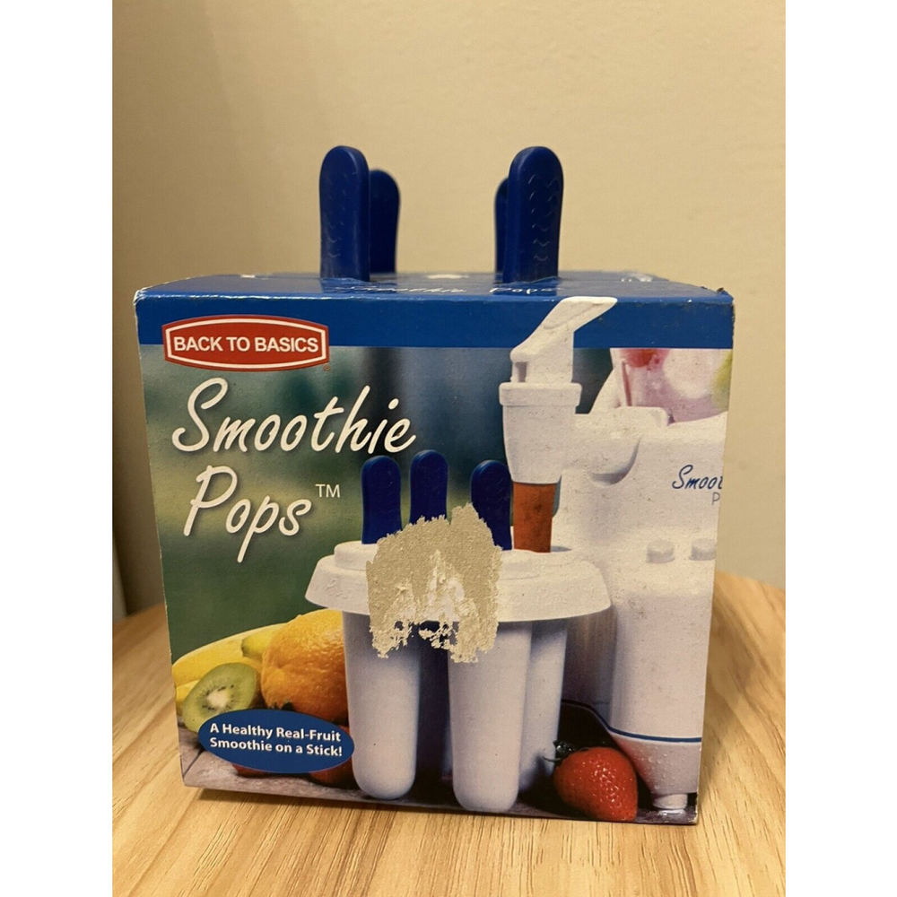2002 Back To Basics Smoothie Pops Maker 4 stick mold - Model SMP-4 Vintage - NEW
